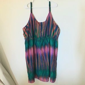 Lane Bryant rainbow bright colored cami dress
